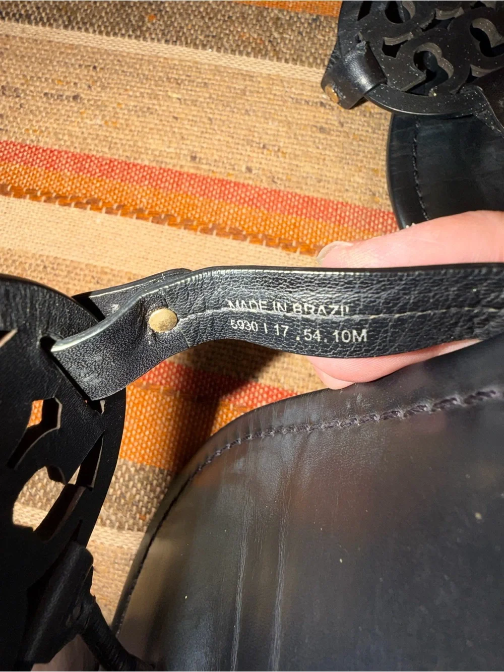 Tory Burch Black Miller Sandals Size 10